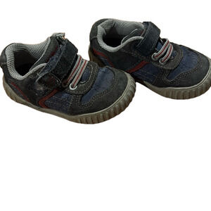 Stride Rite size 4.5 baby sneakers- blue and red sneakers- Velcro shoes